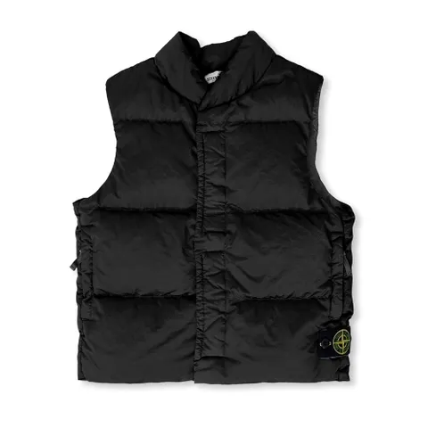 스톤 아일랜드 23FW 키즈 와펜 패치 패딩 조끼 블랙 7916G0319 V0029