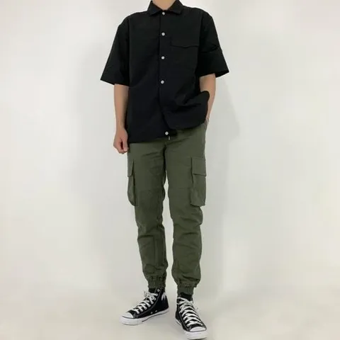 셀러허브 패션 오버핏 스트링 반팔 셔켓 (6939660A)