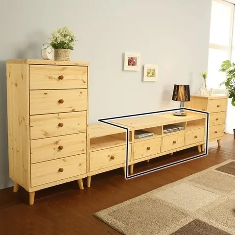 미아트 (착불) 브리아나 뷰티플 원목 거실용 5R 거실장