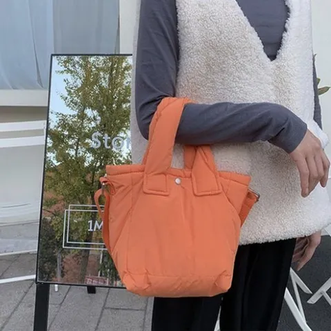 기타 따뜻하고 폭신한 느낌 패브릭 데일리 토트 크로스백 (W996A11)