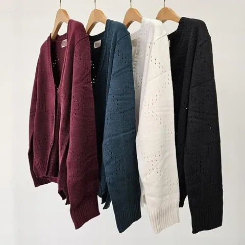 셀러허브 패션 빅사이즈아우터 S729L609 스토리브이단추가디건 RM (52704860)