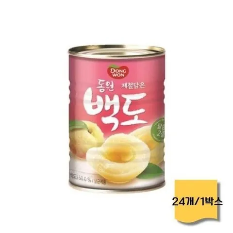셀러허브 식품 동원 복숭아 백도 400g x 24개1박스_P397791015