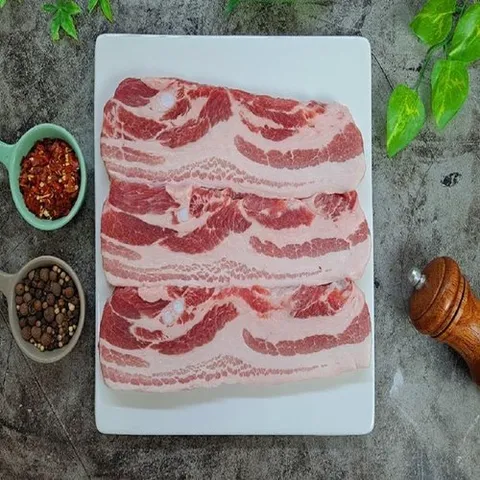 프레쉬푸드 덴마크 돼지고기 삼겹살 대패삽겹살 제육용 두께 5mm 2kg