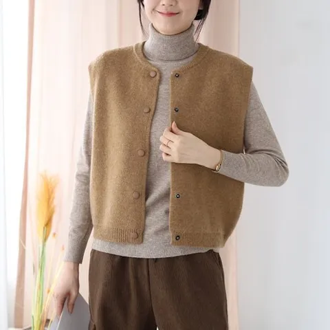 웬디즈갤러리 또또 똑딱이 니트 조끼