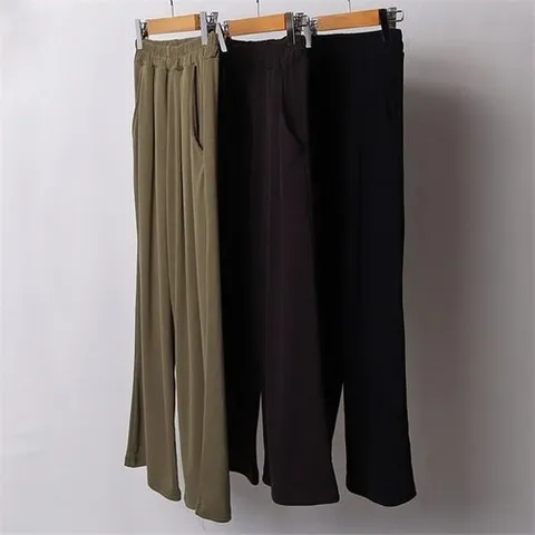 셀러허브 패션 빅사이즈사랑해요 B907L102 찰랑레이온밴딩통바지 OD