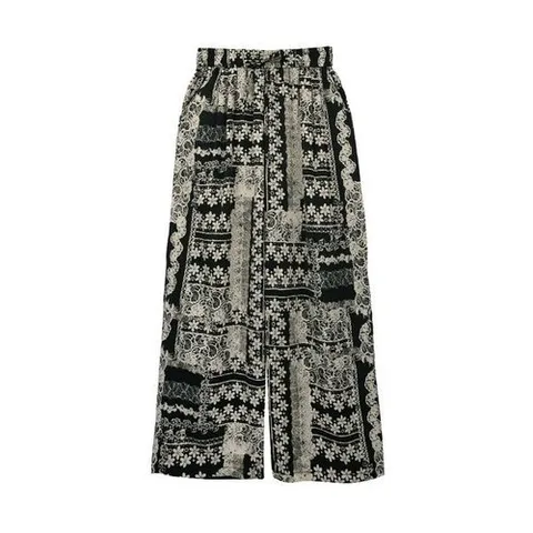 바풀 LBR PTS 쇼퍼 밴드 와이드 쉬폰 팬츠_P402616026