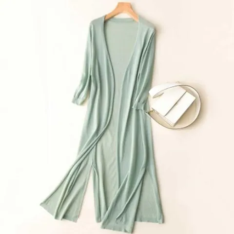 셀러허브 1 [XB8II48M]숙녀 캐주얼 봄여름 아우터 오픈형 시스루