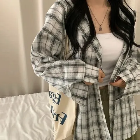 드넬 레마후드체크셔츠DWB53508A_P404522607