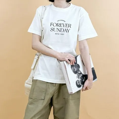 셀러허브 패션 [험블] 레터링 레이어드 순면 20수 여름 반팔티