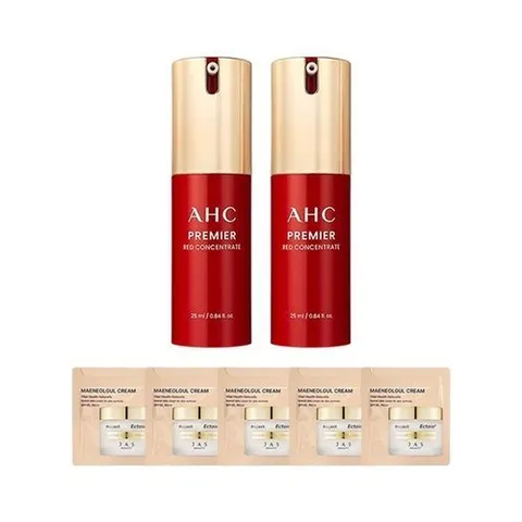 셀러허브 1 AHC 프리미어 레드 컨센트레이트 25ml x2 + 쟈스 크림 샘플5매 /주름/광채세럼