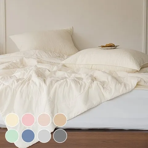 아망떼 60수 순면 타임리스 워싱 피그먼트 이불베개세트 SS 8컬러
