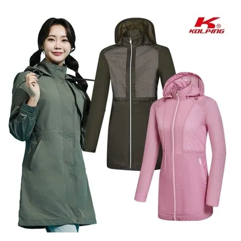 콜핑 콜핑 여성 봄 중기장 경량 바람막이 자켓 균일가 5종