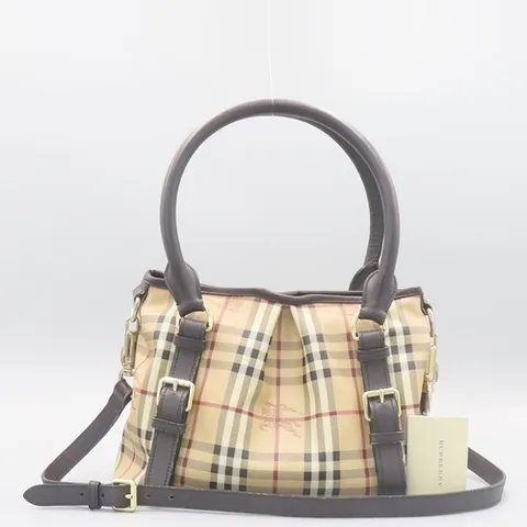 버버리 고이비토 중고명품 Burberry(버버리) 34600671 PVC 헤이마켓 체크 노스필드 토트백 겸 숄더백