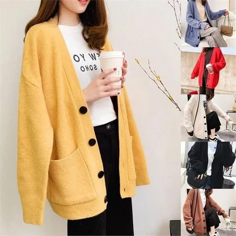 셀러허브 패션 [오노마] ONM 가을아우터 니트소재 따뜻한 예쁜 컬러 포근 가디건