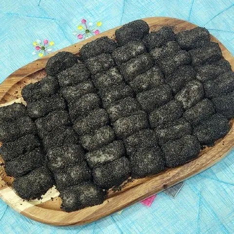 셀러허브 식품 30년전통 흑임자 인절미 40개 720g 흑임자떡 검은깨 인절미 떡 흑임자 찹쌀떡 깨떡 흑임자 찰떡 찹쌀인절미