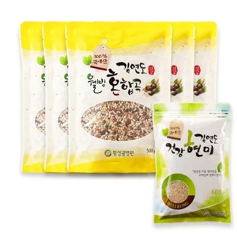 기타 [김연도혼합곡] 웰빙혼합곡 500gx6봉+현미600g
