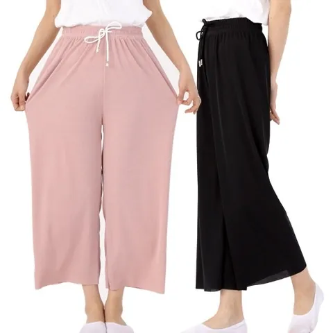 서울양말 서울양말]여성 솔리드 와이드 팬츠 통바지 이지웨어 홈웨어