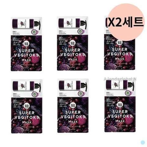 셀러허브 1 조성아 뷰티슈퍼 베지톡스 마스크팩 퍼플 6매 X 2세트