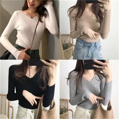 비틀버드 골지 브이넥티셔츠 SD-200968_P087386085