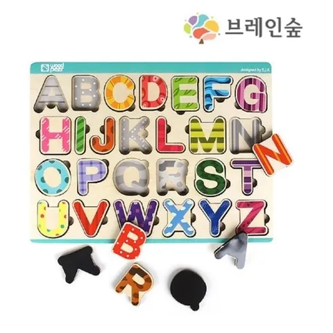 셀러허브 1 브레인숲 쏙쏙 영어 퍼즐 유치원 어린이집 학원 교습 교구 단체 창의력