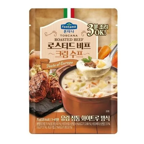 셀러허브 패션 [JHNNP1US_52EL]토스카나 비프 크림 수프 파우치 75g