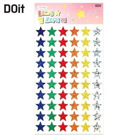 셀러허브 패션 [QNWZ4I2Z_57]두잇 홀로그램 문구 별 분류 대 3매입