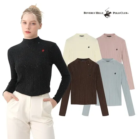 비버리힐스폴로클럽 비버리힐스폴로클럽 A40TK297K4 우먼 크루넥 니트DJ