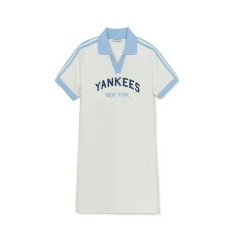 MLB W 오픈카라 슬림핏 원피스 A3 3FOPV0153 50IVS_P434138307