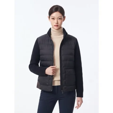 맥케이슨 여성 니트 하이브리드 구스다운 패딩점퍼 블랙 MDW4JD602BLK_P392864799