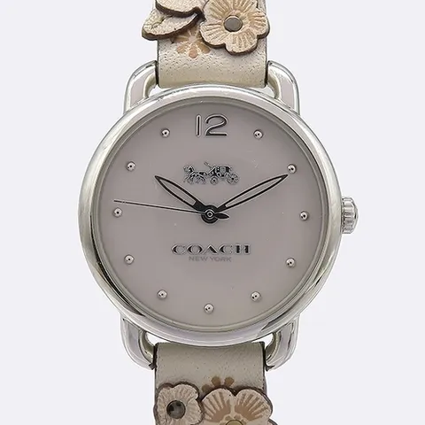 코치 고이비토 중고명품 Coach(코치) 14502760 델란시 플라워 패턴 가죽밴드 쿼츠 여성용 시계