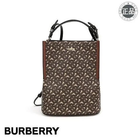 버버리 모노그램 프린트 E-캔버스 루이스 백 8026825