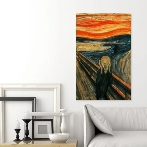 엄지척 출고옵션 - 35x35cm ) 명화그림 뭉크 대표작 캔버스18984948667501