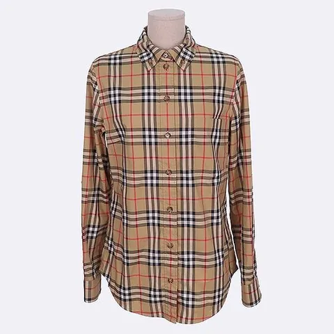 버버리 고이비토 중고명품 Burberry(버버리) 8022284 코튼 체크 스트레치 여성용 셔츠 - 40