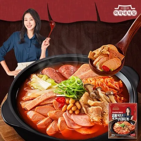 패션플러스 [식품(기타)] [무료배송] [식품(기타)] (M)[미자네식당] 햄폭탄 부대찌개 8팩