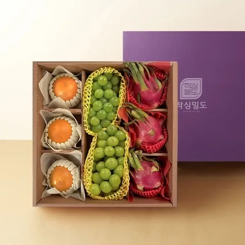 작심밀도 자연맑음 명품 자몽.용과.샤인머스켓세트 (자몽3과.용과3과.샤인2)