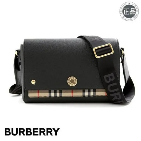 버버리 레더 빈티지 체크 노트 크로스바디 백 8021110