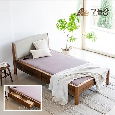 구들장건강 [전용패드증정]본가 싱글 서랍침대 소프트황토숯볼 흙침대