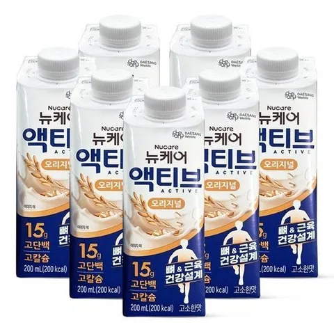 대상웰라이프 뉴케어 액티브 오리지널 200ml 24팩 고단백 고칼슘 식사대용식 G (48359315)