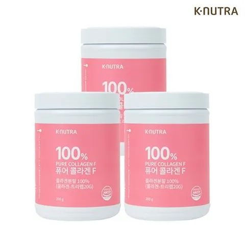 케이뉴트라 퓨어 콜라겐F 순수 저분자 피쉬 콜라겐 분말 200g 3개