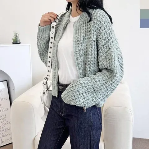 셀러허브 패션 [오노마] ONM 니트자켓 여자상의 여자와플 집업 (29544951)