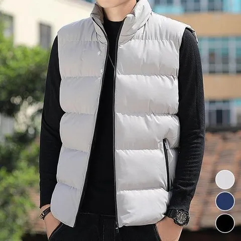 셀러허브 1 남성 캐주얼 경량패딩 하이넥 따뜻한 패딩조끼 데일리