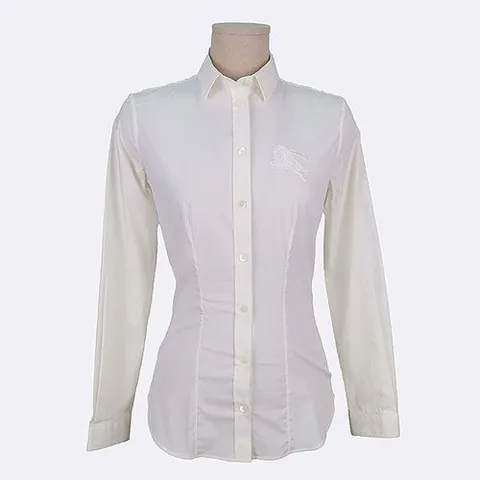 버버리 고이비토 중고명품 Burberry(버버리) 3806514 아이보리 코튼 혼방 EKD 엠브로이드 셔츠 K9736BU