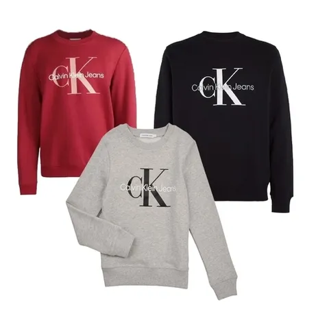 캘빈클라인 모노그램 빅로고 기모 맨투맨