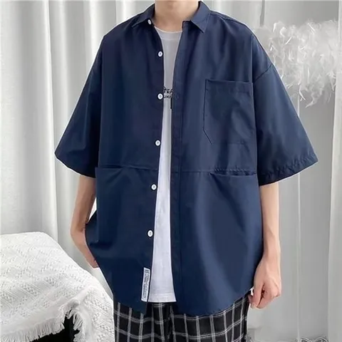 셀러허브 패션 [룽스_62]캐주얼 포켓 반팔셔츠 디자인 오버핏 셔츠 (45835997)
