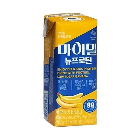 대상웰라이프 마이밀 마시는 뉴프로틴 로우슈거 바나나 190ml 16팩 단백질 드링크 저당 G (31607432)