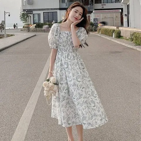 셀러허브 패션 [오노마] ONM 사랑스러운 플라워 패턴 러블리 퍼프 소매 원피스 (33113144)