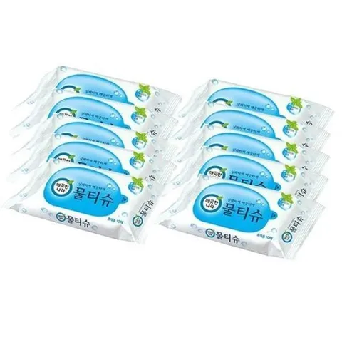 셀러허브 1 [XBIK7063_48]깨끗한나라 물티슈 휴대용 10매입X10개입1갑
