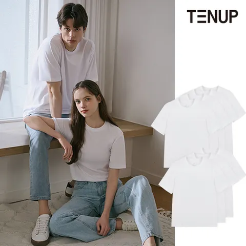 텐업 UNISEX 오가닉 면 튜블러 티셔츠 7종