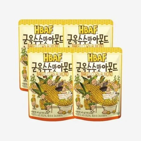 셀러허브 식품 [엘루맘] 바프 군옥수수 아몬드 190g 4개