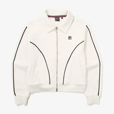 휠라 휠라 테니스 기모 테리 집업 FS2FTG4361F CRM 티셔츠